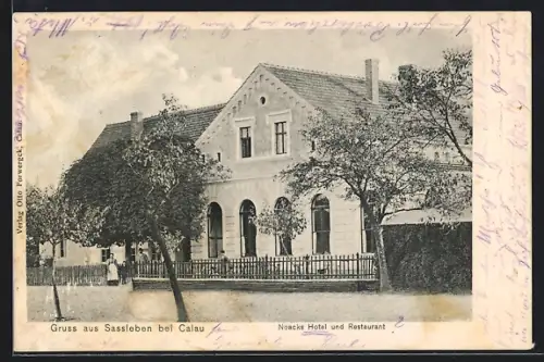 AK Sassleben bei Calau, Noacks Hotel und Restaurant
