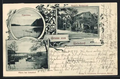 AK Uetzdorf, Siegel`s Restaurant, Fliess beim Ort