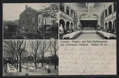 AK Eisleben, Konzert-, Ball-Etablissement und Restaurant zur Terrasse