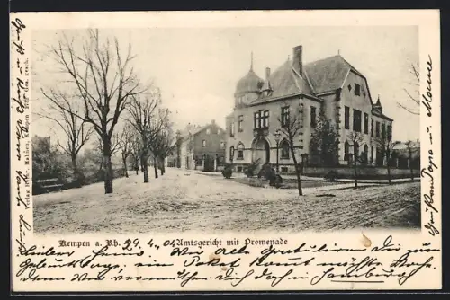 AK Kempen a. Rh., Amtsgericht mit Promenade