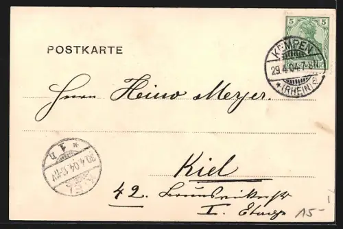 AK Kempen a. Rh., Amtsgericht mit Promenade
