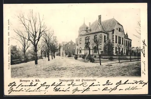 AK Kempen a. Rh., Promenade am Amtsgericht