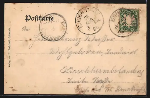 AK Grünstadt / Pfalz, Strasse in der Vorstadt