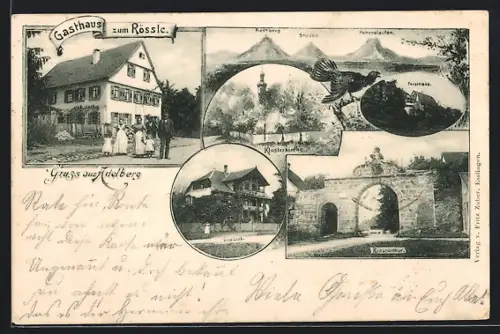 AK Adelberg / Schorndorf, Gasthaus zum Rössle, Forsthaus, Villa Link