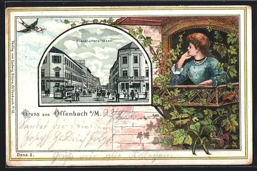Passepartout-Lithographie Offenbach a. M., Frankfurterstrasse