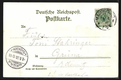 Lithographie Magdeburg, Gasthaus Friedrich Wilhelms-Garten, Kloster-Berge-Keller, Palmenhaus