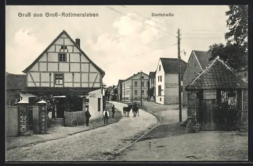 AK Gross-Rottmersleben, Dorfstrasse