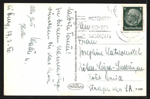 AK Aschaffenburg a. M., Partie in der Grünewaldstrasse