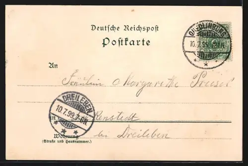 Lithographie Quedlinburg, Gasthaus Bad Dippenword