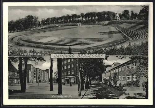 AK Hamburg-Bergedorf, Stadion im Billtal, Vierlandenstrasse, Luisenschule