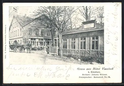 AK Elmshorn, Hotel Vossloch, Bes. Johann Welzow