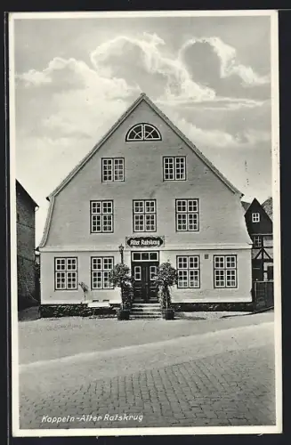 AK Kappeln / Schlei, Gasthaus Alter Ratskrug F. Bock, Vorderansicht