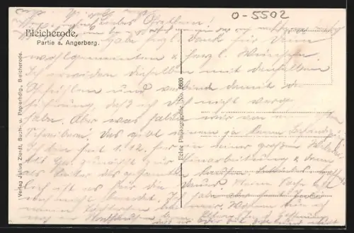 AK Bleicherode, Partie am Angerberg
