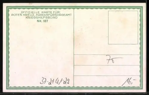 AK Rotes Kreuz Nr. 187: Ancona, Beschiessung der Stadt durch die Kriegsschiff Flotte 1915