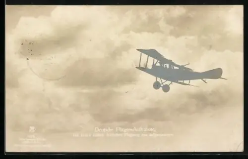 Foto-AK Sanke Nr. 1029: Deutsche Flieger-Aufnahme, Flugzeug