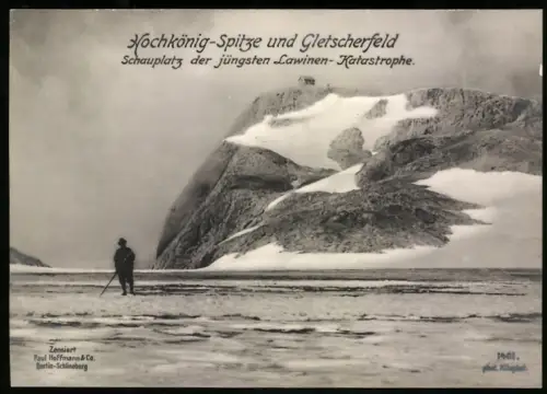 Riesen-AK Hochkönig Spitze und Gletscherfeld nch der jüngsten Lawinen Katastrophe
