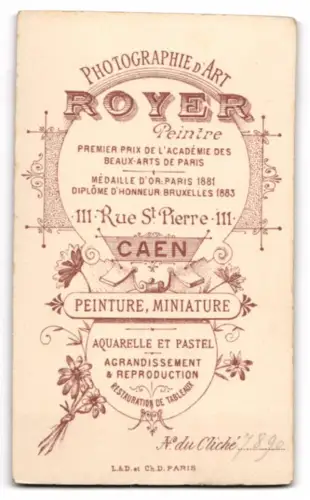 Fotografie Royer, Caen, Rue St. Pierre 111, Porträt eines Kleinkindes