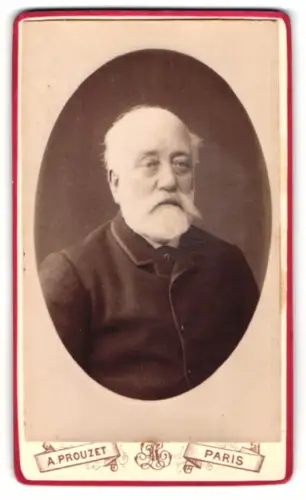 Fotografie A. Prouzet, Paris, Boulevard Sébastopol 17, Porträt eines älteren Mannes