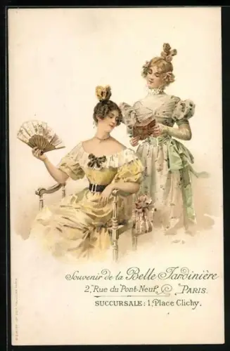 AK Paris, Belle Jardiniére, Damen bei Lesen