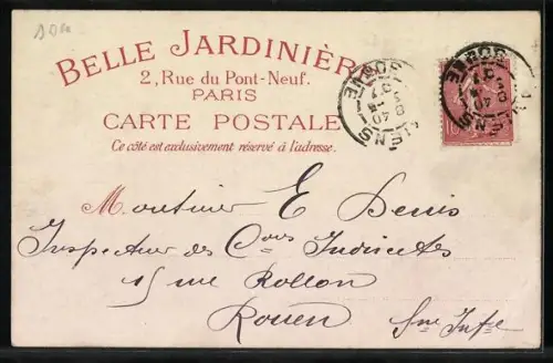 AK Paris, Souvenir de la Belle Jardinière, Pantheon et la mode en 1840