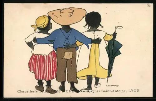 AK Lyon, Chapellerie Sargnon & Chemin, 6, Quai Saint-Antoine