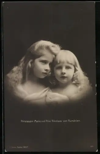 AK Prinzessin Marie und Prinz Nikolaus von Rumänien