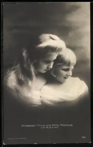 AK Prinzessin Marie und Prinz Nikolaus von Rumänien