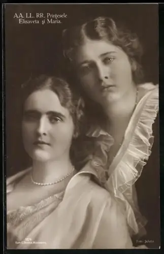 AK Prinzessin Elisaveta und Maria von Rumänien