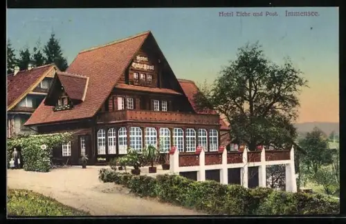 AK Immensee, Hotel Eiche und Post