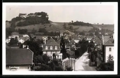 Foto-AK Lenzburg, Blick über den Ort