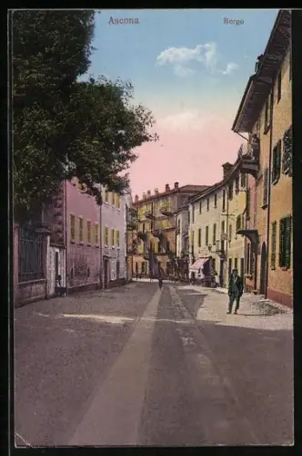 AK Ascona, Borgo, Strassenpartie