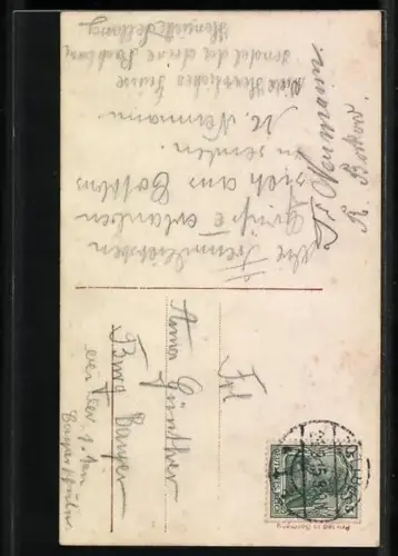 Foto-AK PFB Nr. 3251/5: Verliebtes Paar im Mondschein