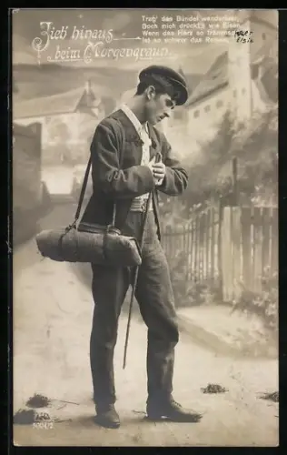 Foto-AK R & K / L Nr. 5004/2: Zieh hinaus beim Morgengrauen