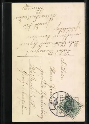 Foto-AK R & K / L Nr. 4810/5: Junge Frau im Kleid mit Blumenkranz