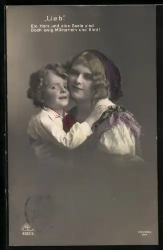 Foto-AK R & K / L Nr. 4302/5: Junge Frau mit Kind