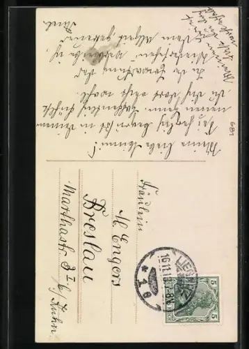 Foto-AK R & K / L Nr. 5114/2: Junge Frau in Rückansicht