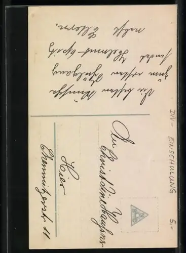 Foto-AK R & K / L Nr. 6178/4: Mädchen mit Schleife im Haar am ersten Schultag