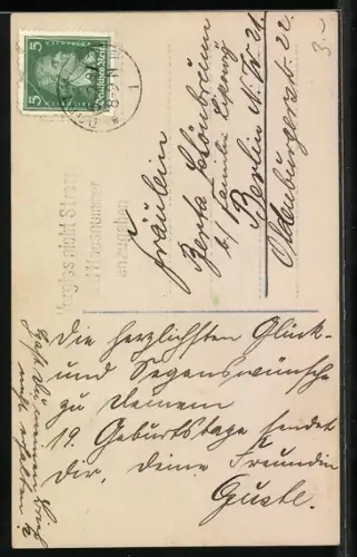 Foto-AK R & K / L Nr. 8626/3: Kleines Mädchen mit verstecktem Blumenstrauss