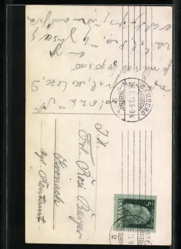 Foto-AK R & K / L Nr. 5362/2: Junge Frau mit Handtasche und Laute