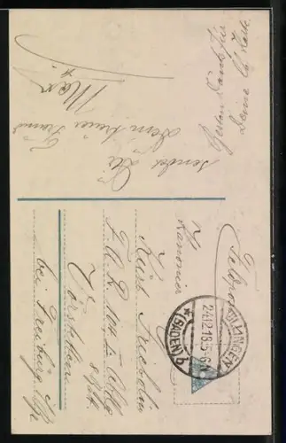 Foto-AK R & K / L Nr. 7170/3: Kleiner Junge mit Tannenzweigen