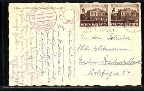 AK Oberstdorf i. bayr. Allgäu, Nebelhornbahn