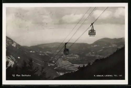 AK Rax, Seilbahn mit Panorama