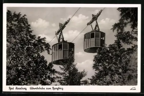 AK Bad Harzburg, Schwebebahn zum Burgberg