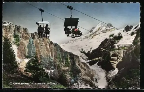 AK Grindelwald, Sesselbahn Grindelwald-First, Schreckhorn und Oberer Grindelwaldgletscher