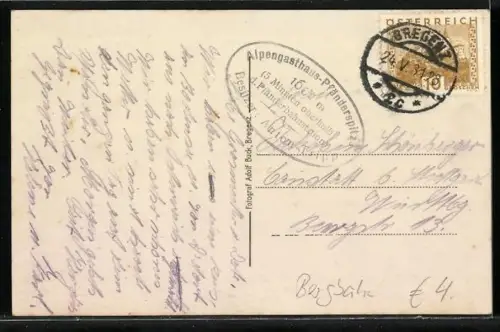 AK Bregenz i. Bodensee, Teilansicht mit Lindau und Pfänderbahn