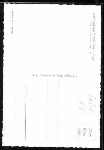 AK Rottach-Egern, Wallbergbahn mit Blick auf das Tegernseer Tal