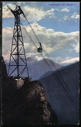 AK Zugspitzbahn mit Ständer