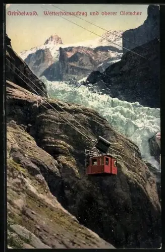 AK Grindelwald, Wetterhornaufzug und oberer Gletscher