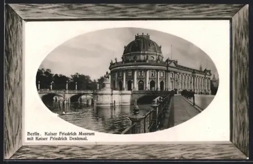 AK Berlin, Kaiser Friedrich Museum mit Kaiser Friedrich Denkmal