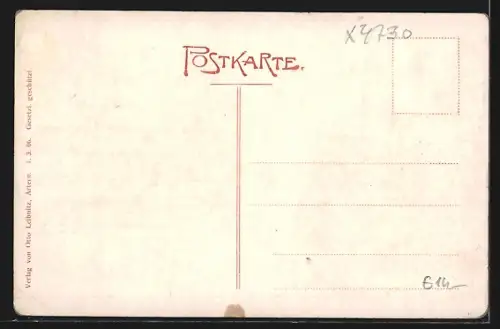 AK Artern, Neues Rathaus mit Kriegerdenkmal